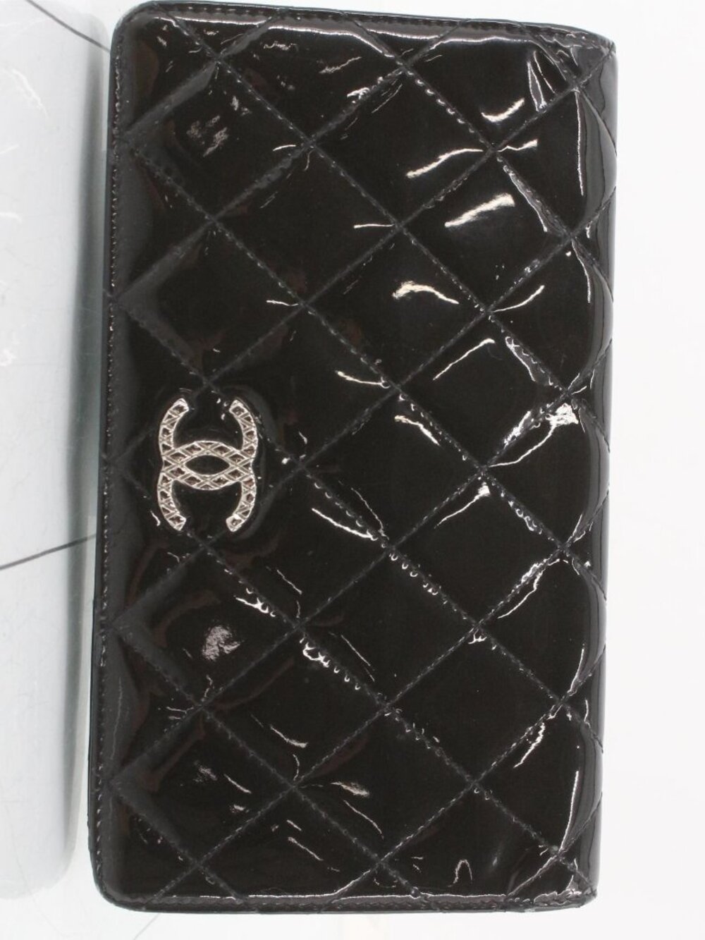 Chanel Black Patent Leather Bifold Long Wallet 18-Series - Picture 1 of 1